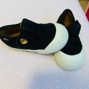 Vans toddler black shoes